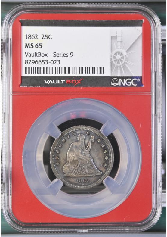 1862 25C NGC MS65 FRONT