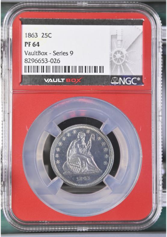 1863 25C NGC PF64 FRONT