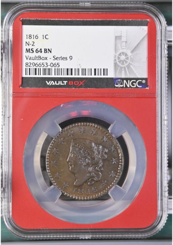 1816 N-2 1C NGC MS64BN FRONT