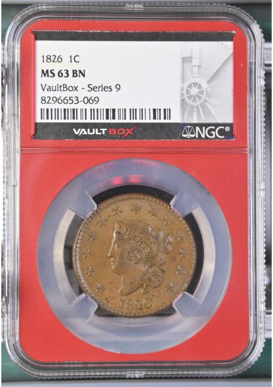 1826 1C NGC MS63BN FRONT