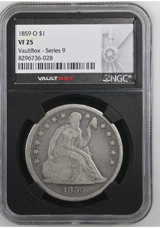 1859-O $1 NGC VF25 FRONT
