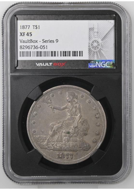 1877 T$1 NGC XF45 FRONT