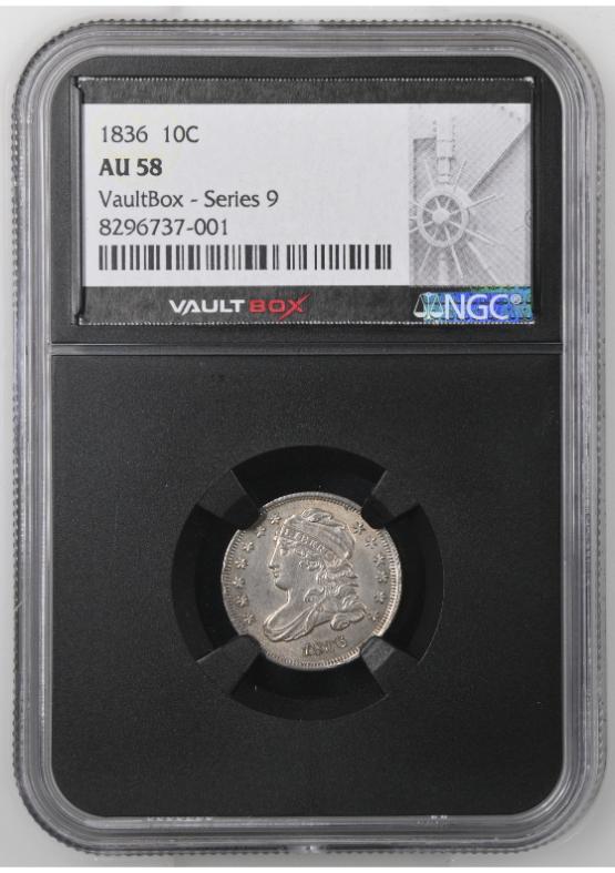 1836 10C NGC AU58 FRONT