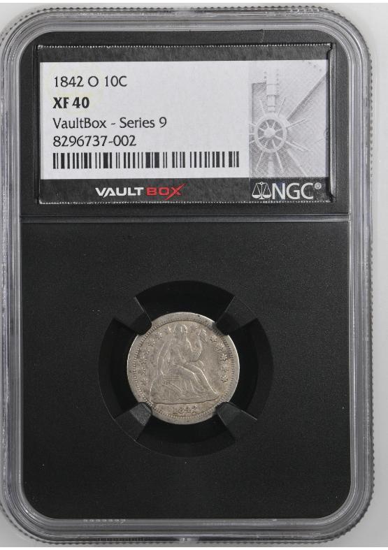 1842-O 10C NGC XF40 FRONT