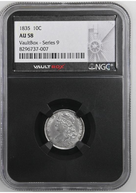 1835 10C NGC AU58 FRONT