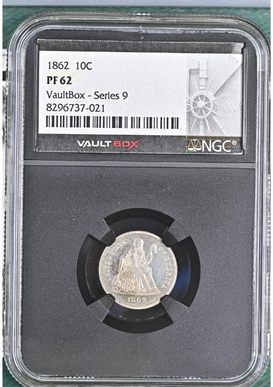 1862 10C NGC PF62 FRONT
