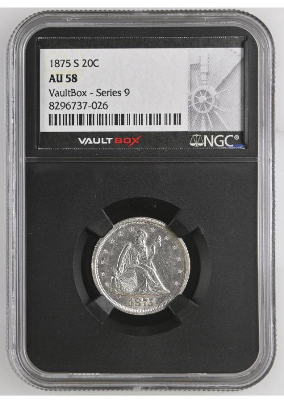 1875-S 20C NGC AU58 FRONT