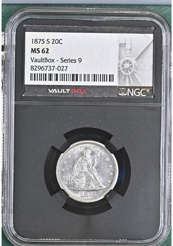 1875-S 20C NGC MS62 FRONT