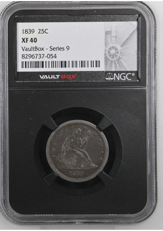 1839 25C NGC XF40 FRONT