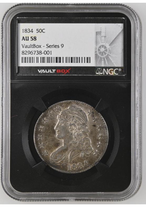 1834 50C NGC AU58 FRONT