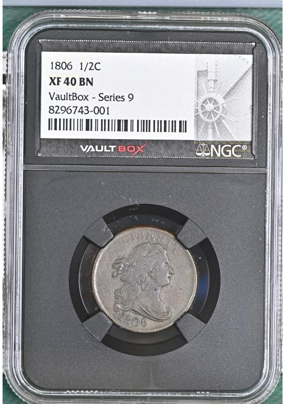 1806 1/2C NGC XF40BN FRONT