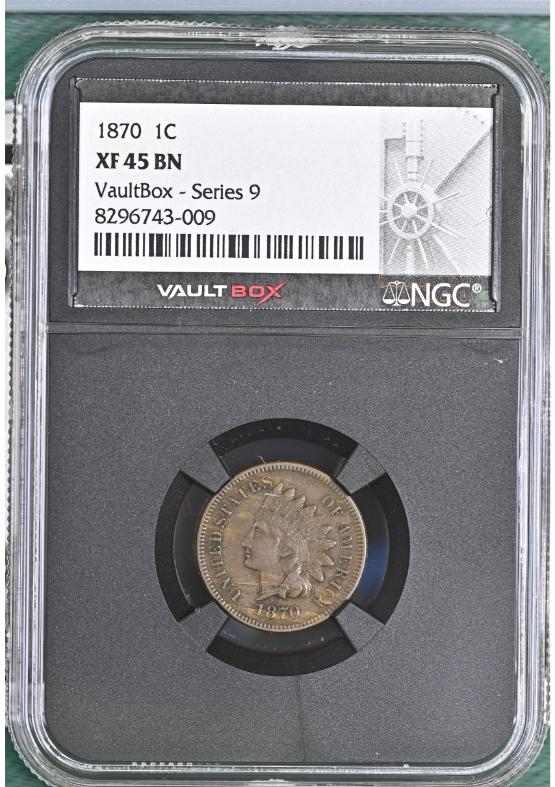 1870 1C NGC XF45BN FRONT