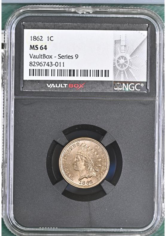 1862 1C NGC MS64 FRONT