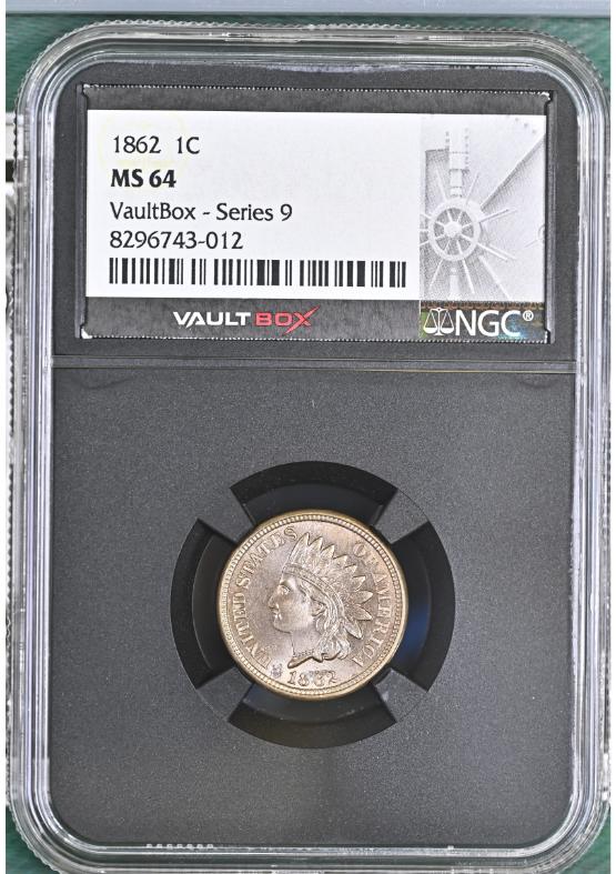 1862 1C NGC MS64 FRONT
