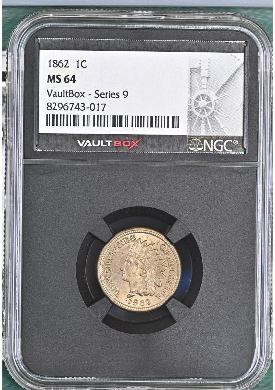 1862 1C NGC MS64 FRONT