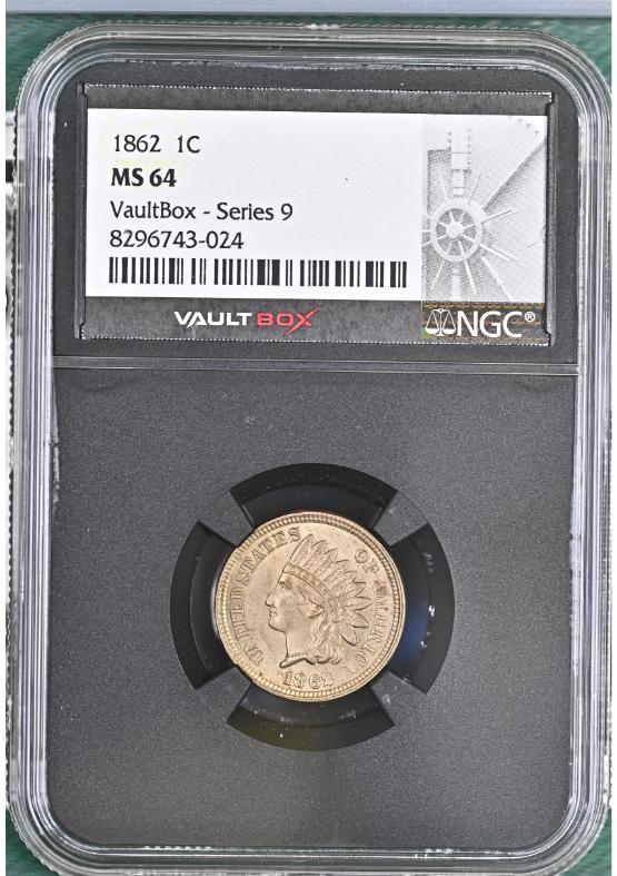 1862 1C NGC MS64 FRONT