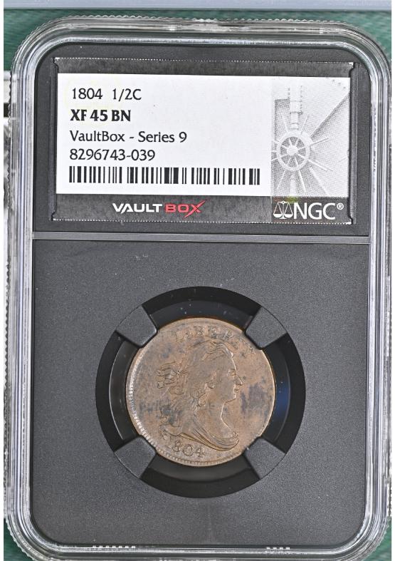 1804 1/2C NGC XF45BN FRONT