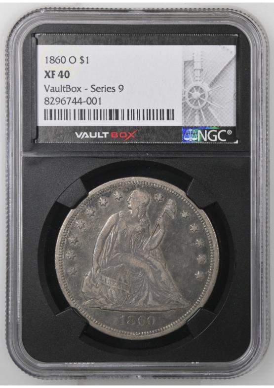 1860-O $1 NGC XF40 FRONT