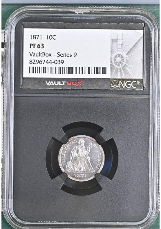 1871 10C NGC PF63 FRONT