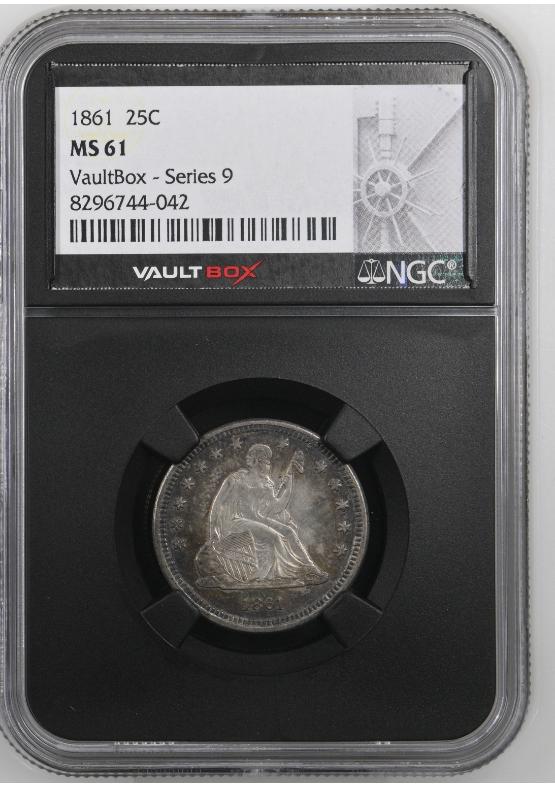 1861 25C NGC MS61 FRONT
