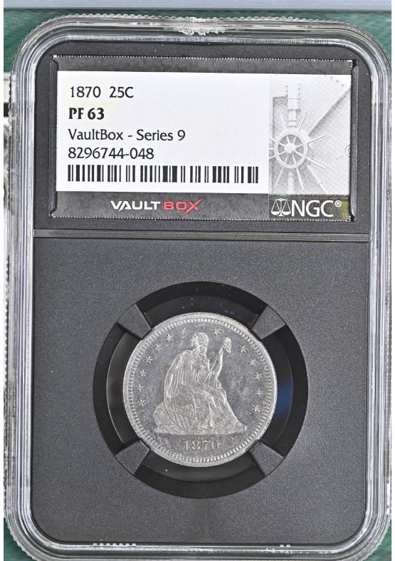 1870 25C NGC PF63 FRONT