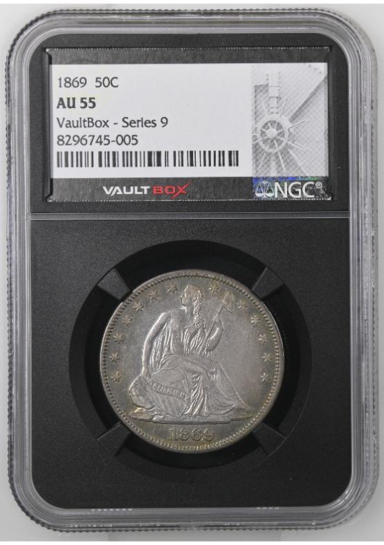 1869 50C NGC AU55 FRONT