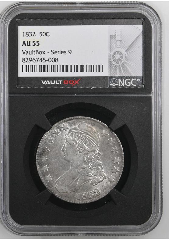 1832 50C NGC AU55 FRONT