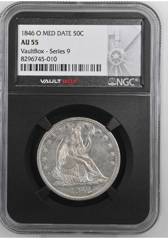 1846-O MEDIUM DATE 50C NGC AU55 FRONT