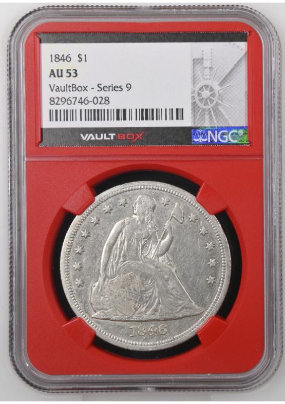 1846 $1 NGC AU53 FRONT