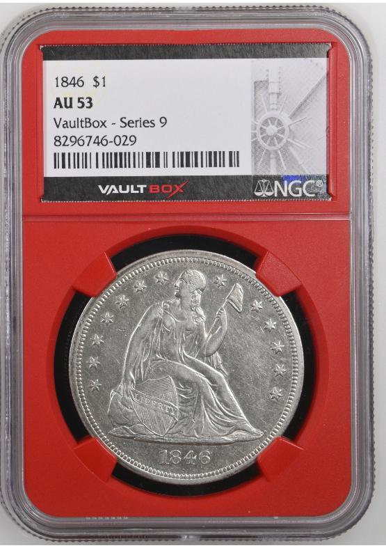 1846 $1 NGC AU53 FRONT