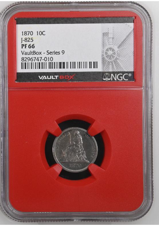 1870 J-825 10C NGC PF66 FRONT