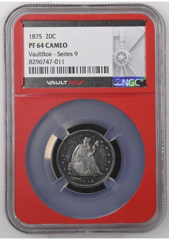 1875 20C NGC PF64 CAMEO FRONT