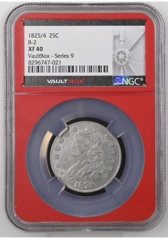 1825/4 B-2 25C NGC XF40 FRONT