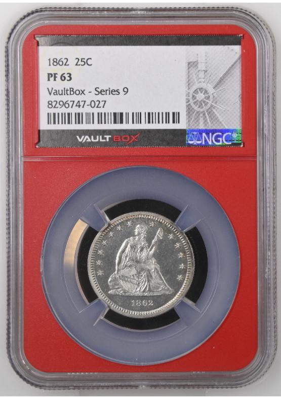 1862 25C NGC PF63 FRONT