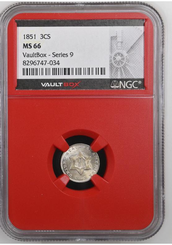 1851 3CS NGC MS66 FRONT