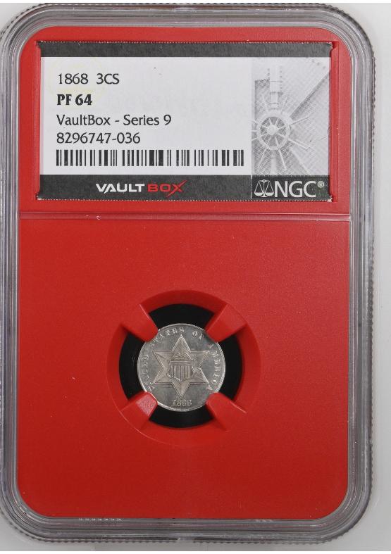 1868 3CS NGC PF64 FRONT
