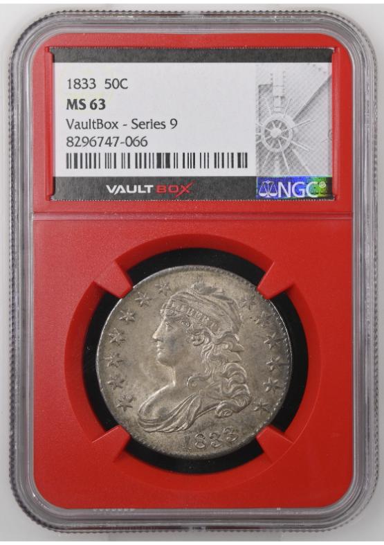 1833 50C NGC MS63 FRONT