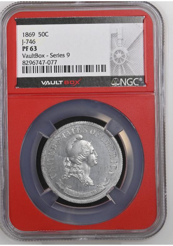 1869 J-746 50C NGC PF63 FRONT