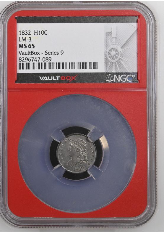 1832 LM-3 H10C NGC MS65 FRONT