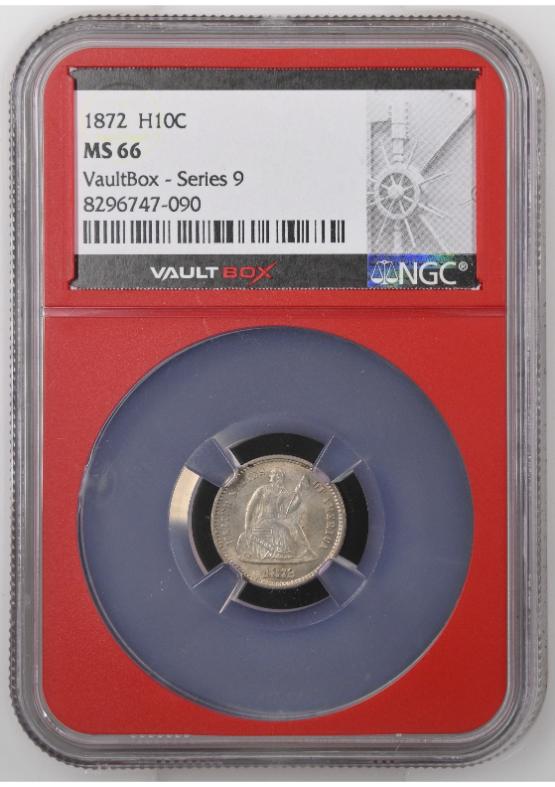1872 H10C NGC MS66 FRONT