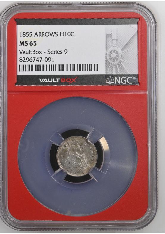 1855 ARROWS H10C NGC MS65 FRONT