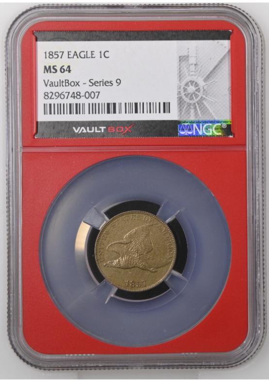 1857 EAGLE 1C NGC MS64 FRONT