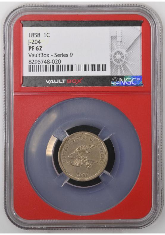 1858 J-204 1C NGC PF62 FRONT
