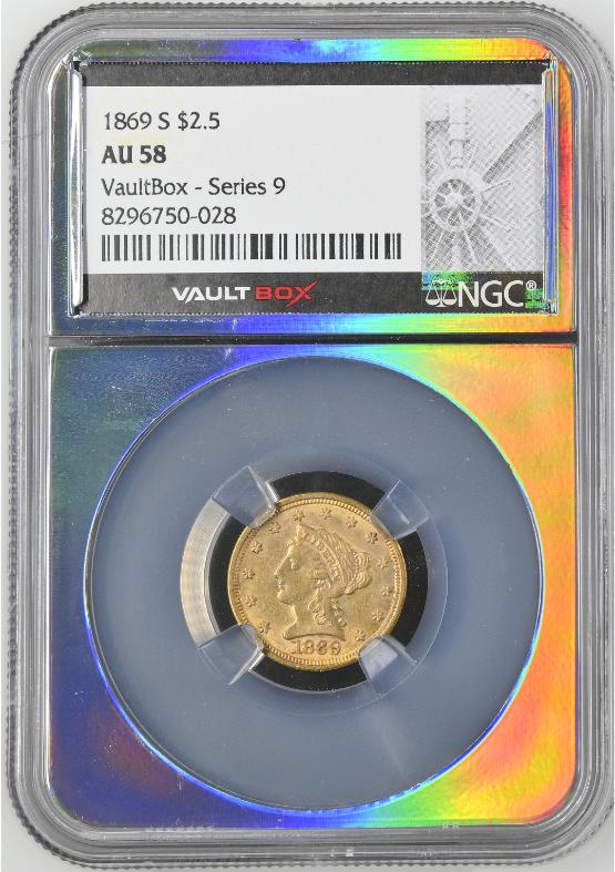 1869-S G$2.5 NGC AU58 FRONT