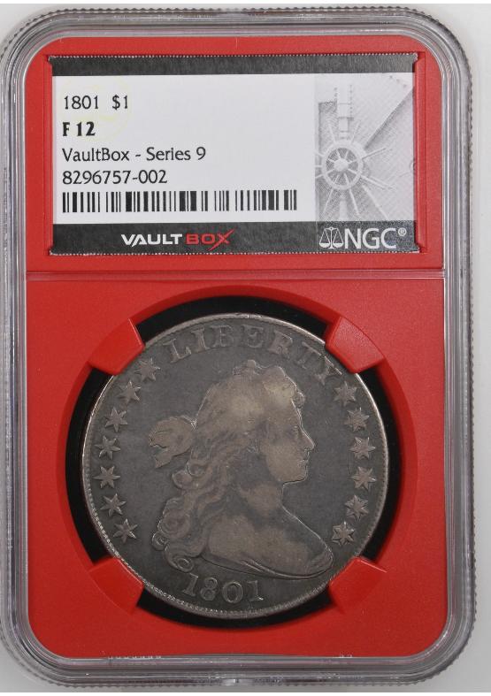 1801 $1 NGC F12 FRONT