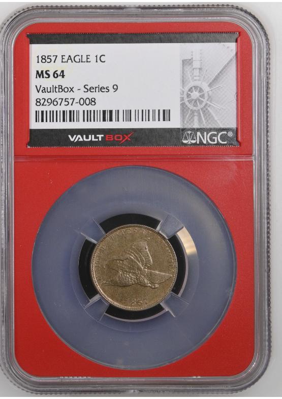 1857 EAGLE 1C NGC MS64 FRONT