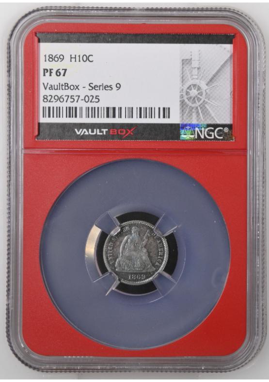 1869 H10C NGC PF67 FRONT