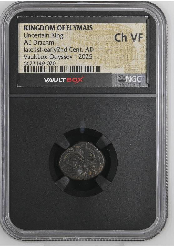 KINGDOM OF ELYMAIS UNCERTAIN KING AE DRACHM LATE 1ST-EARLY 2ND CENT. AD NGC CH VF  FRONT