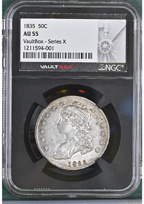 1835 50C NGC AU55 FRONT