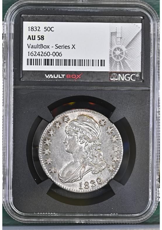 1832 50C NGC AU58 FRONT